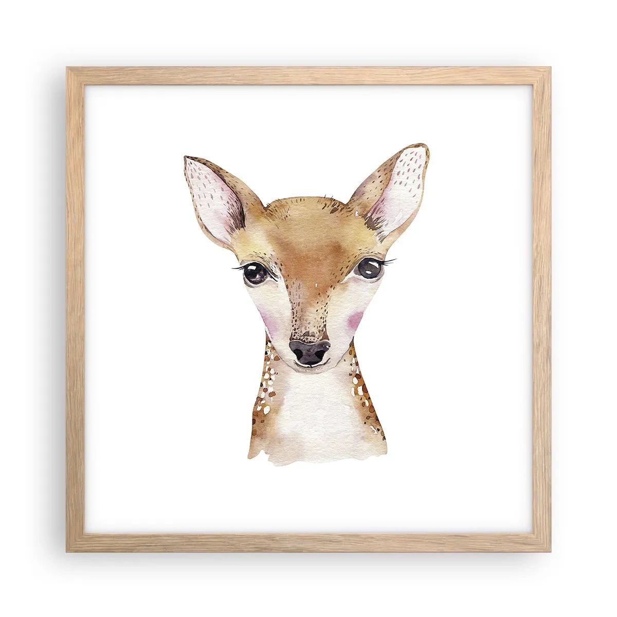 Poster in einem Rahmen aus heller Eiche - Die Natur der Unschuld - 40x40 cm