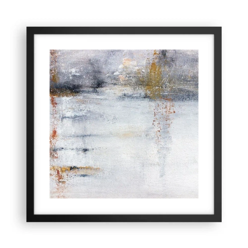 Poster in einem schwarzem Rahmen - Hinter dem Luftvorhang - 40x40 cm