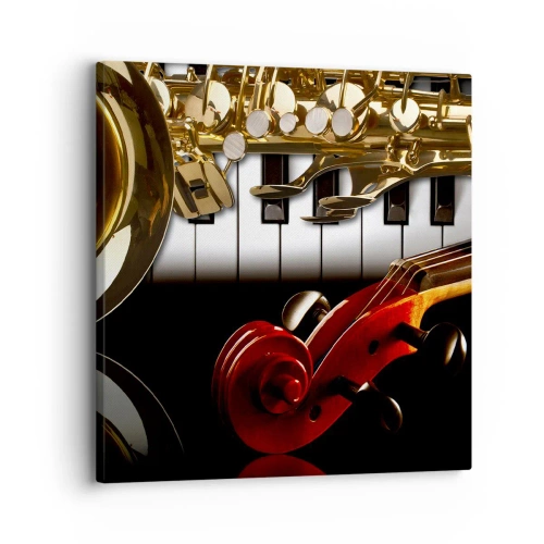 Bild auf Leinwand - Leinwandbild - Blech, Holz und Elfenbein - 30x30 cm