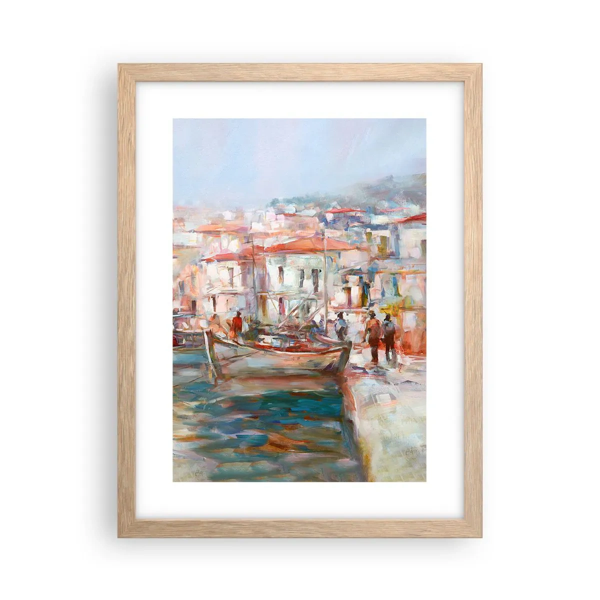 Poster in einem Rahmen aus heller Eiche - Pastell-Sommerferien - 30x40 cm