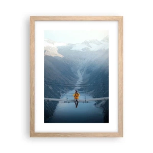 Poster in einem Rahmen aus heller Eiche - Entzückt in der Schwebe - 30x40 cm