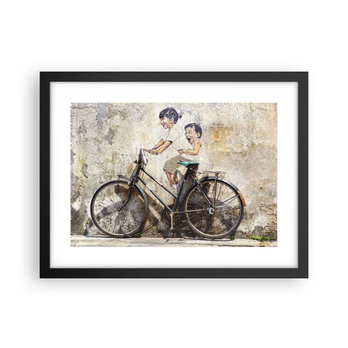 Poster in einem schwarzem Rahmen - Richtig oder falsch? - 40x30 cm