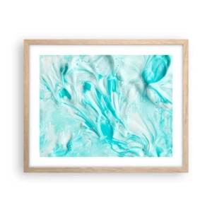 Poster in einem Rahmen aus heller Eiche - Für immer zusammen - 50x40 cm