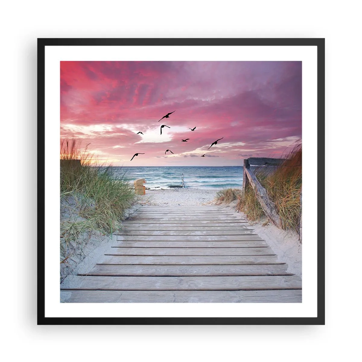 Poster in einem schwarzem Rahmen - Baltischer Eindruck - 60x60 cm