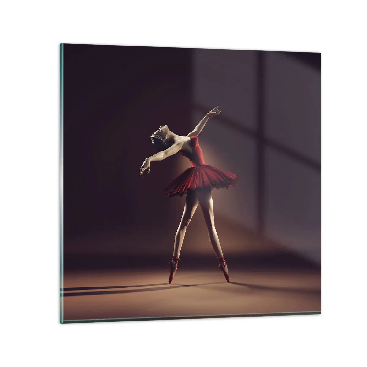 Glasbild - Bild auf glas - Eine Primaballerina - 60x60 cm
