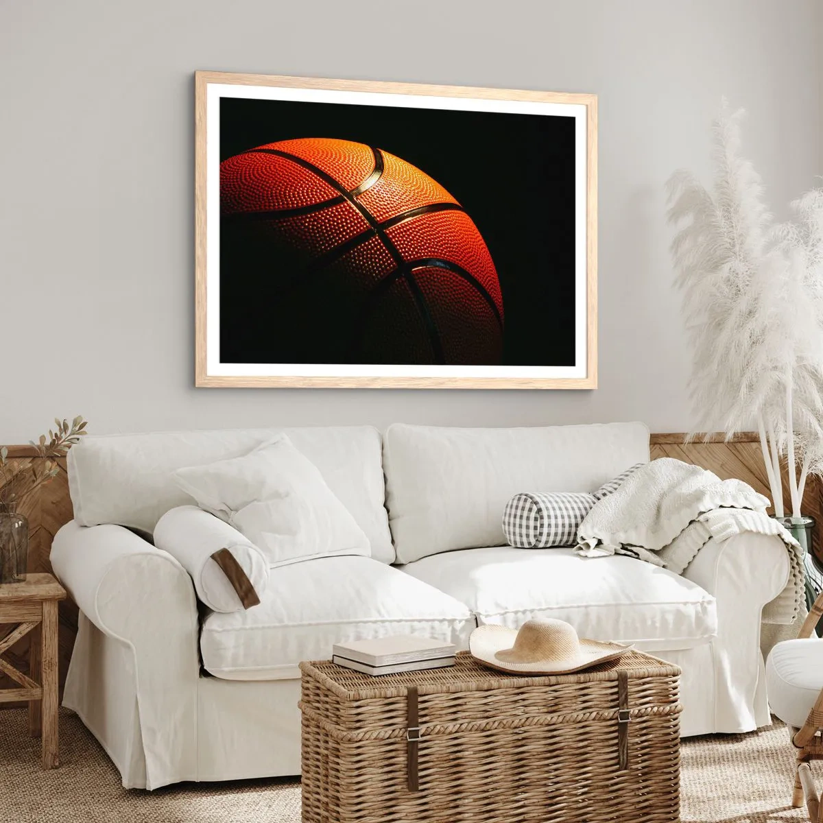 Poster in einem Rahmen aus heller Eiche - Schön wie ein Planet - 70x50 cm