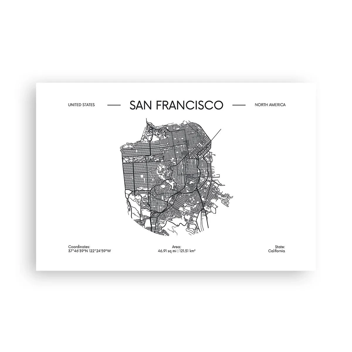 Poster - Anatomie von San Francisco - 91x61 cm