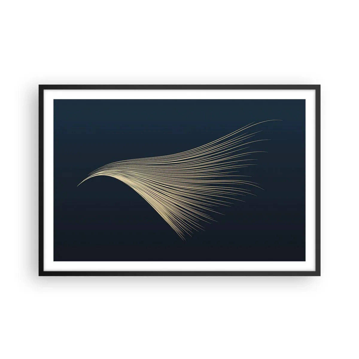 Poster in einem schwarzem Rahmen - Wie das Haar eines Engels - 91x61 cm