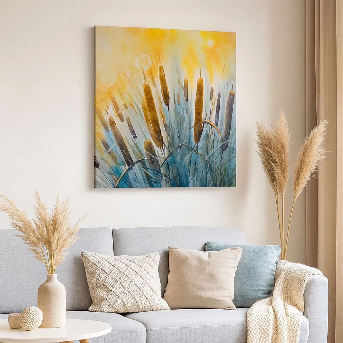 Bild auf Leinwand - Leinwandbild - Die Kälte des Wassers, die Hitze der Sonne - 30x30 cm