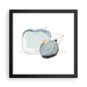 Poster in einem schwarzem Rahmen - Eine Studie über Tropfen - 30x30 cm