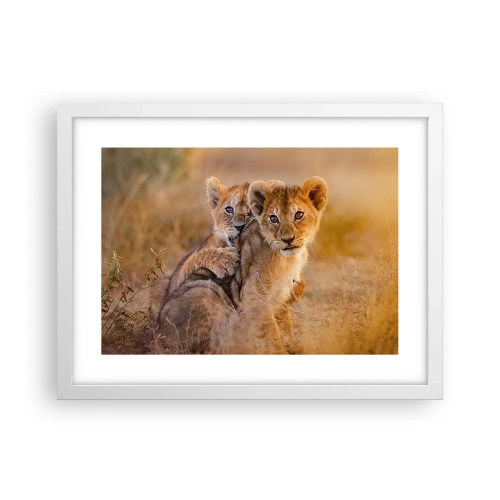 Poster in einem weißen Rahmen - Bitte nicht stören! Wir haben Spaß - 40x30 cm