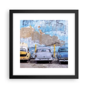 Poster in einem schwarzem Rahmen - Treffen der Veteranen - 30x30 cm