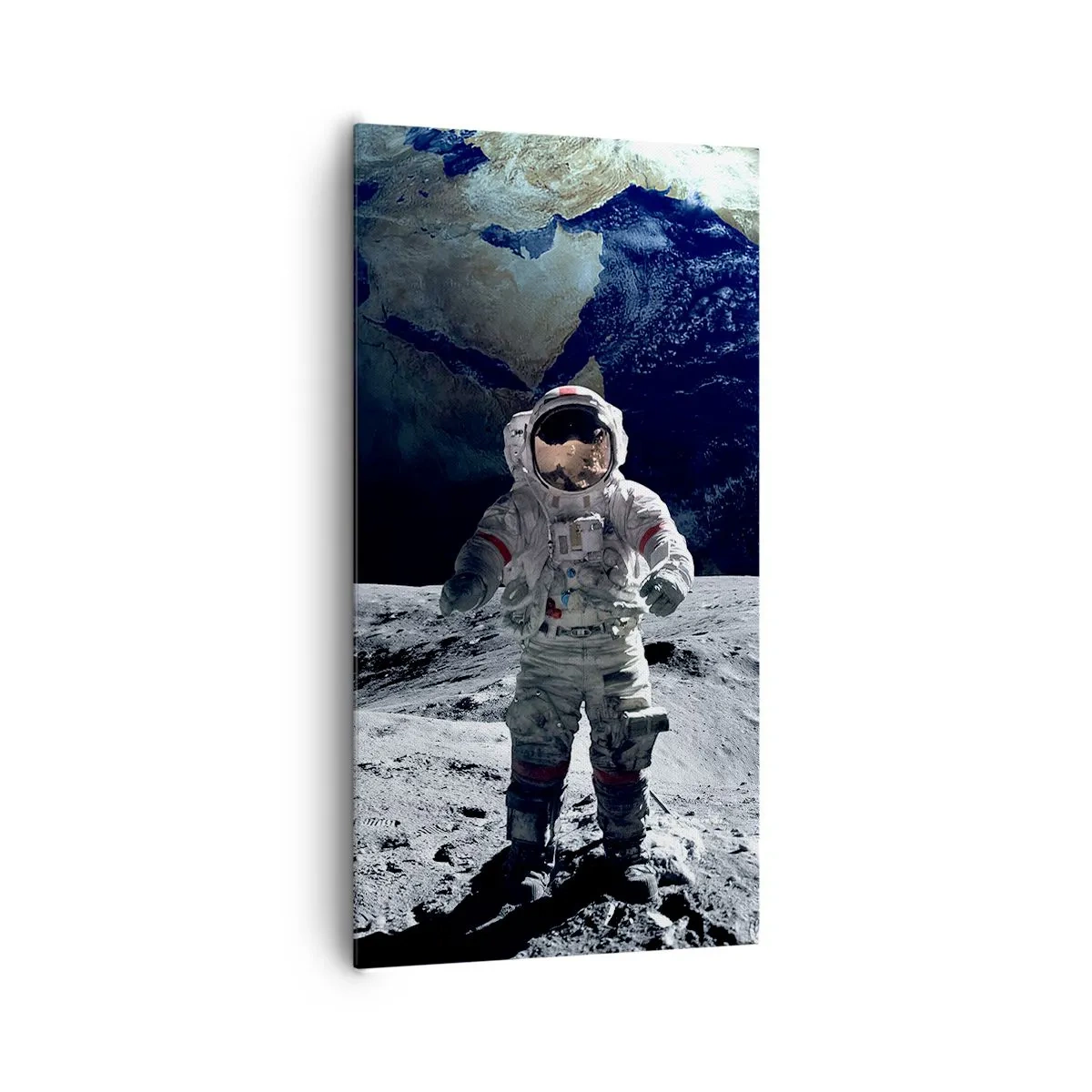 Bild auf Leinwand - Leinwandbild - Grüße vom Mond - 65x120 cm