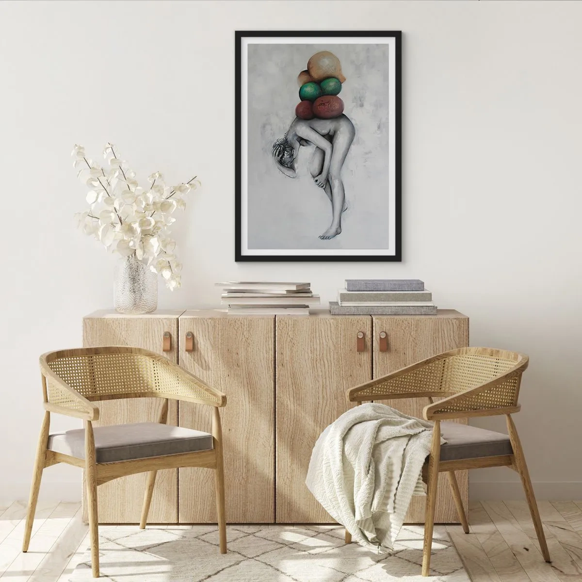 Poster in einem schwarzem Rahmen - Last des Lebens - 61x91 cm