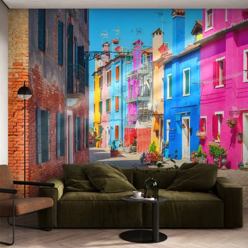 Selbstklebende Fototapete Deluxe Sticker - Städtchen "Zu Papageien" - Stadt, Italien, Die Architektur - 350x256 cm