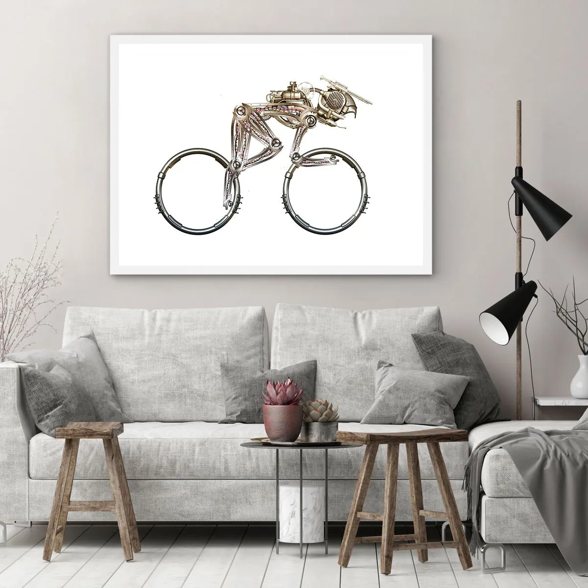 Poster in einem weißen Rahmen - Eine tolle Maschine - 40x30 cm