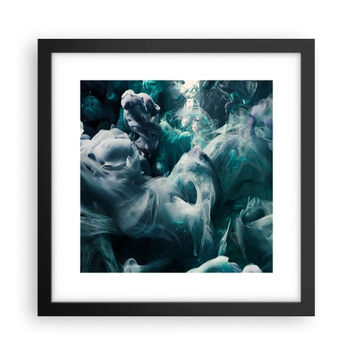 Poster in einem schwarzem Rahmen - Farbbewegung - 30x30 cm