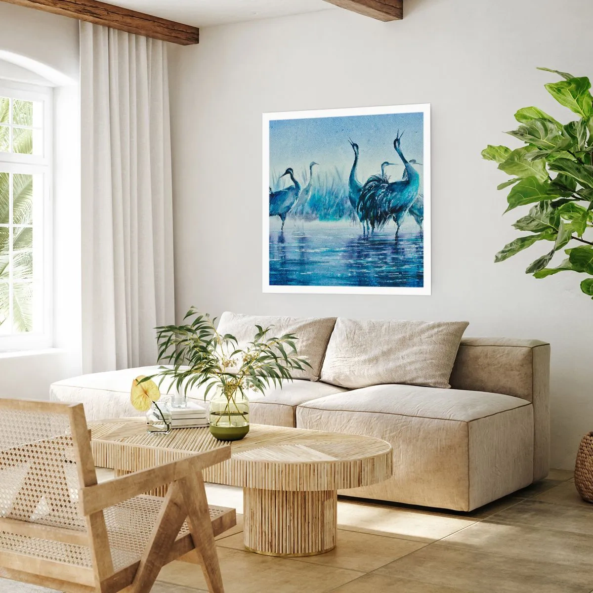 Poster - Morgentliches Treffen - 40x40 cm