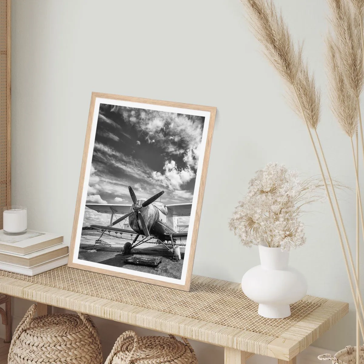 Poster in einem Rahmen aus heller Eiche - Ich kann es kaum erwarten! - 30x40 cm