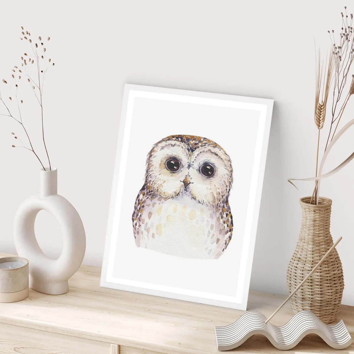 Poster in einem weißen Rahmen - Schau mir in die Augen - 30x40 cm