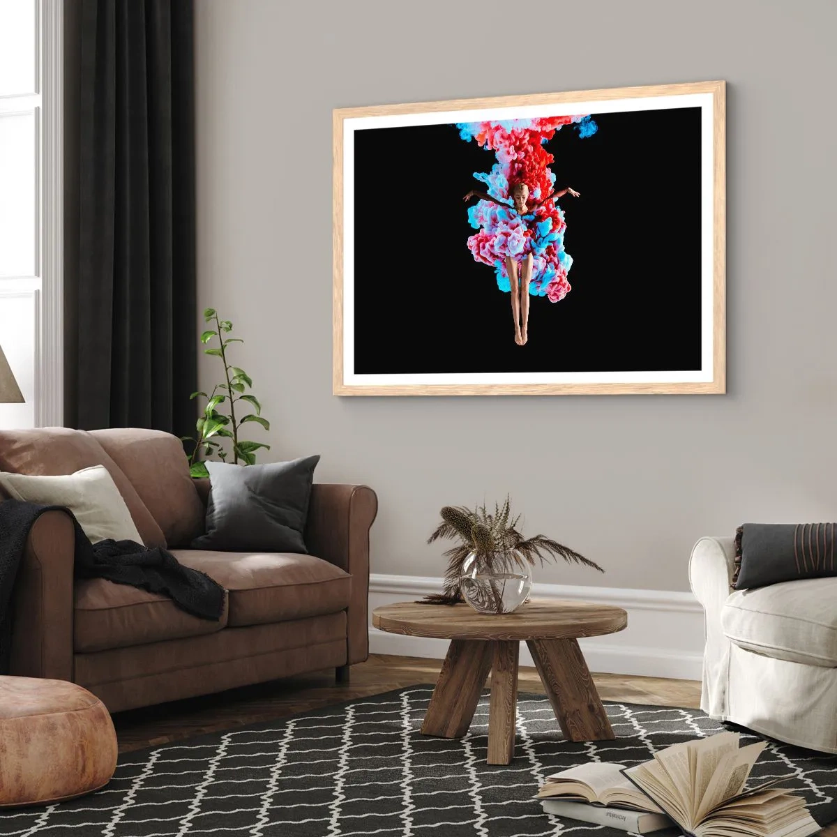 Poster in einem Rahmen aus heller Eiche - In voller Blüte - 50x40 cm