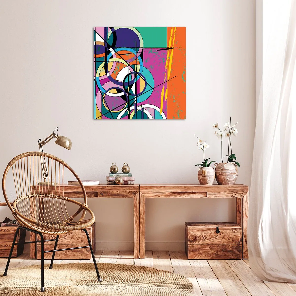 Bild auf Leinwand - Leinwandbild - Rad für Rad - 40x40 cm