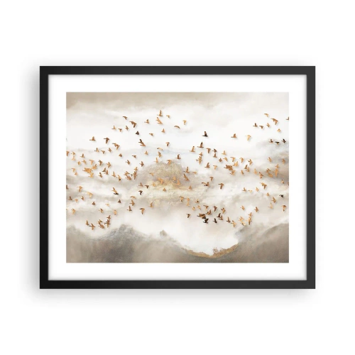 Poster in einem schwarzem Rahmen - Es ist schon die Zeit… - 50x40 cm