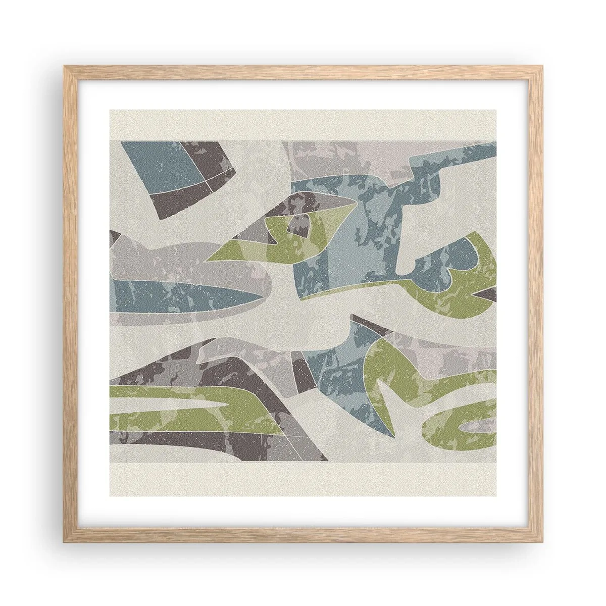 Poster in einem Rahmen aus heller Eiche - Komposition hinter dem Glas - 50x50 cm