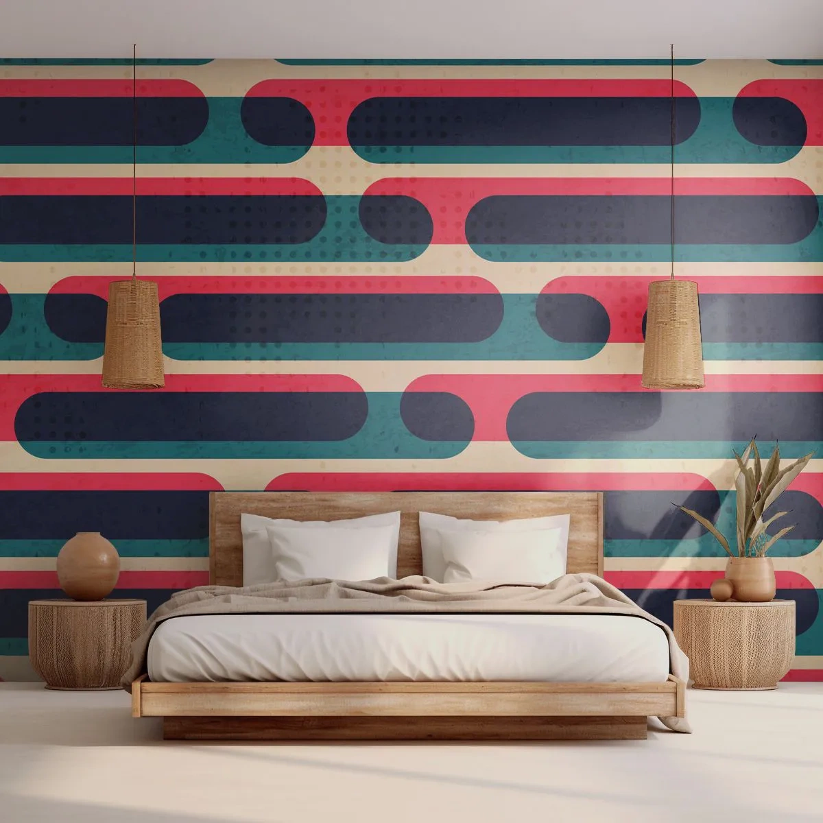 Fototapete Premium Canvas - In die Tiefe und vorwärts - Abstraktion, Stück, Moderne Kunst - 300x210 cm