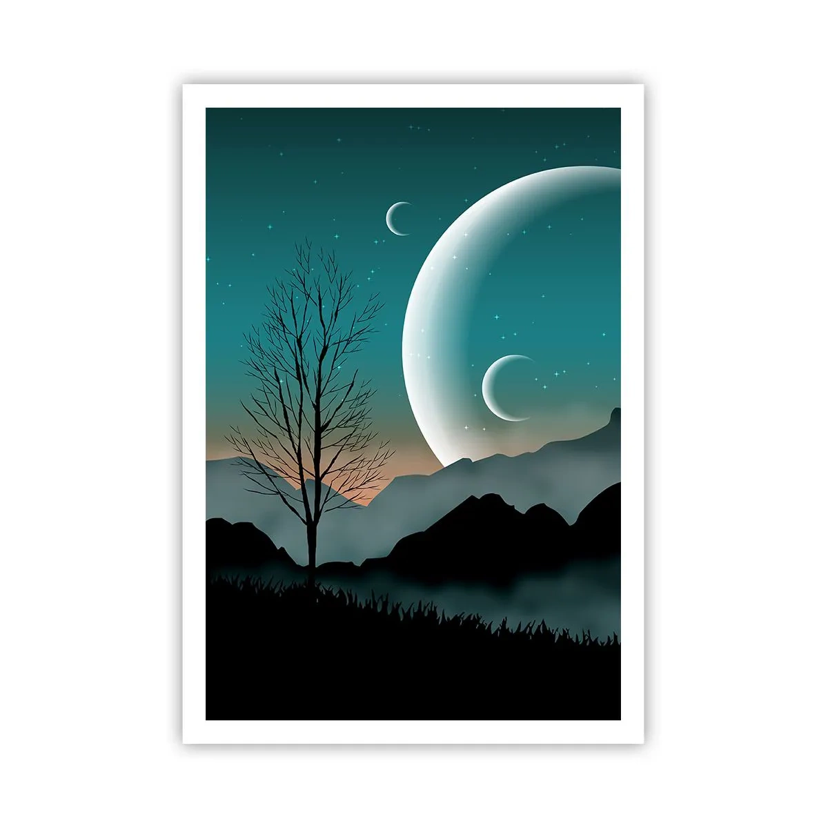 Poster - Karneval in der Sternenacht - 70x100 cm