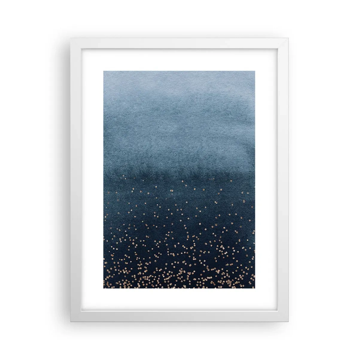Poster in einem weißen Rahmen - Komposition - blaue Phasen - 30x40 cm