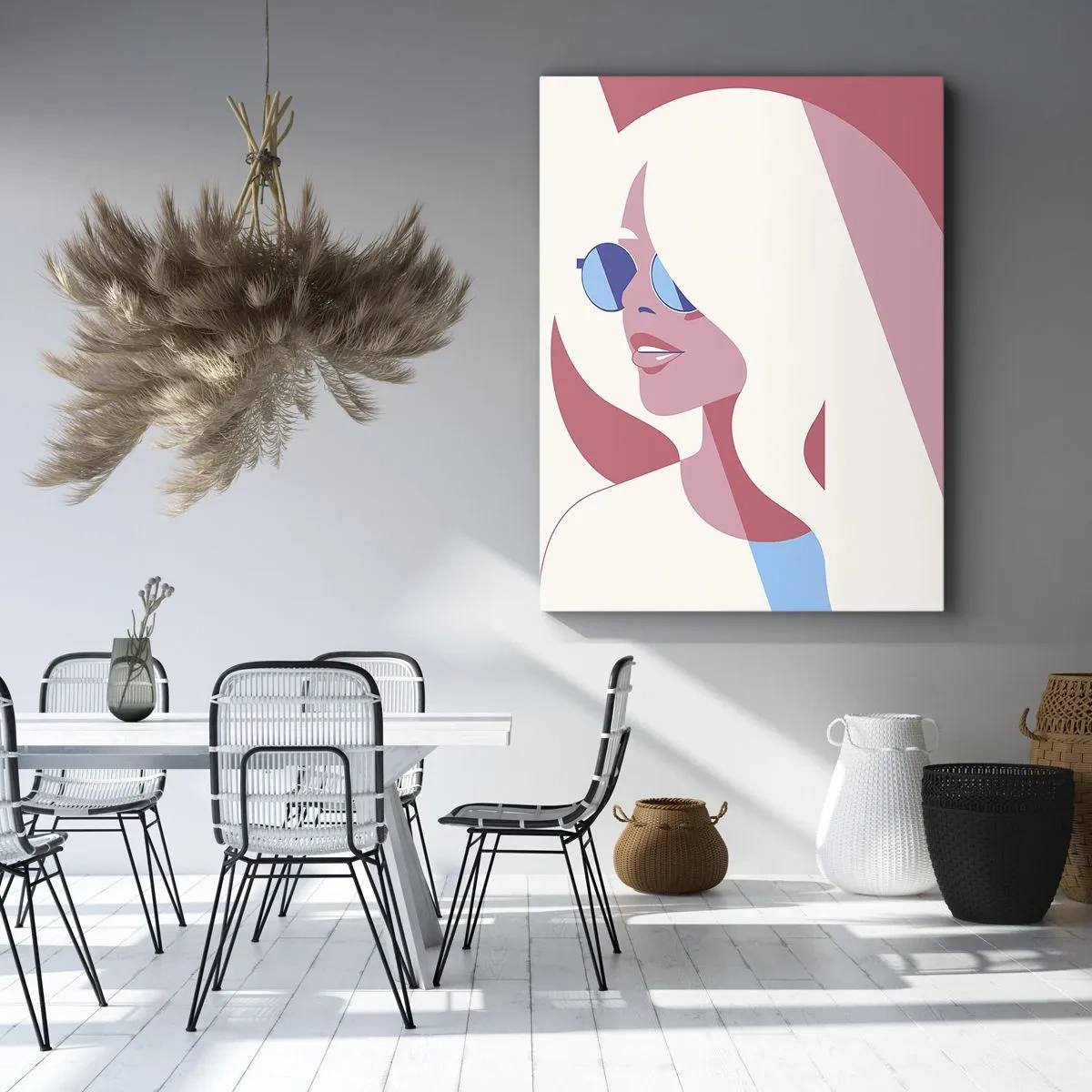 Bild auf Leinwand - Leinwandbild - Es war eine Blondine... - 70x100 cm