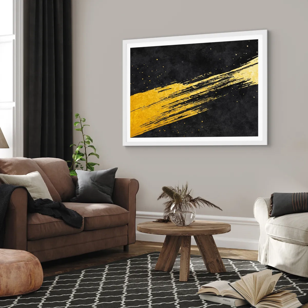 Poster in einem weißen Rahmen - Sprung in den Hyperraum - 70x50 cm