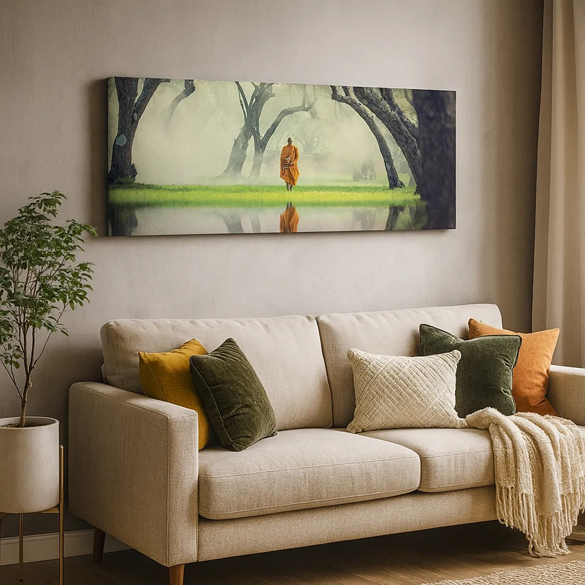 Bild auf Leinwand - Leinwandbild - Auf dem Weg zur Erleuchtung - 30x30 cm