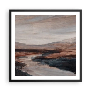 Poster in einem schwarzem Rahmen - Ruhiges Tal - 60x60 cm