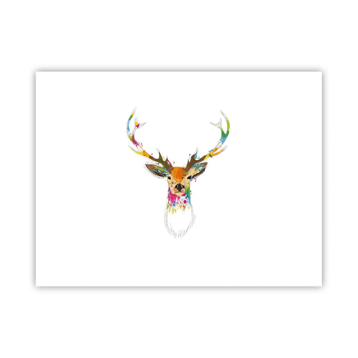Poster - Ein mildes Reh in Farbe getaucht - 40x30 cm