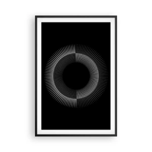Poster in einem schwarzem Rahmen - Schwarze Sonne - 61x91 cm