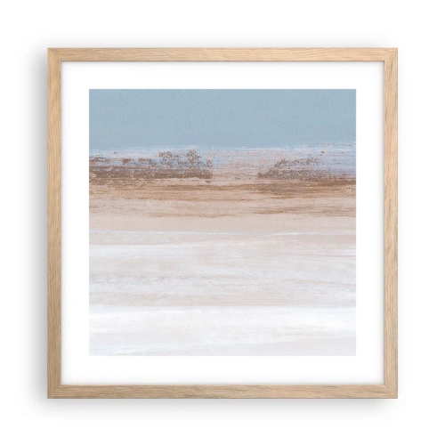 Poster in einem Rahmen aus heller Eiche - Mehrdeutige Landschaft - 40x40 cm