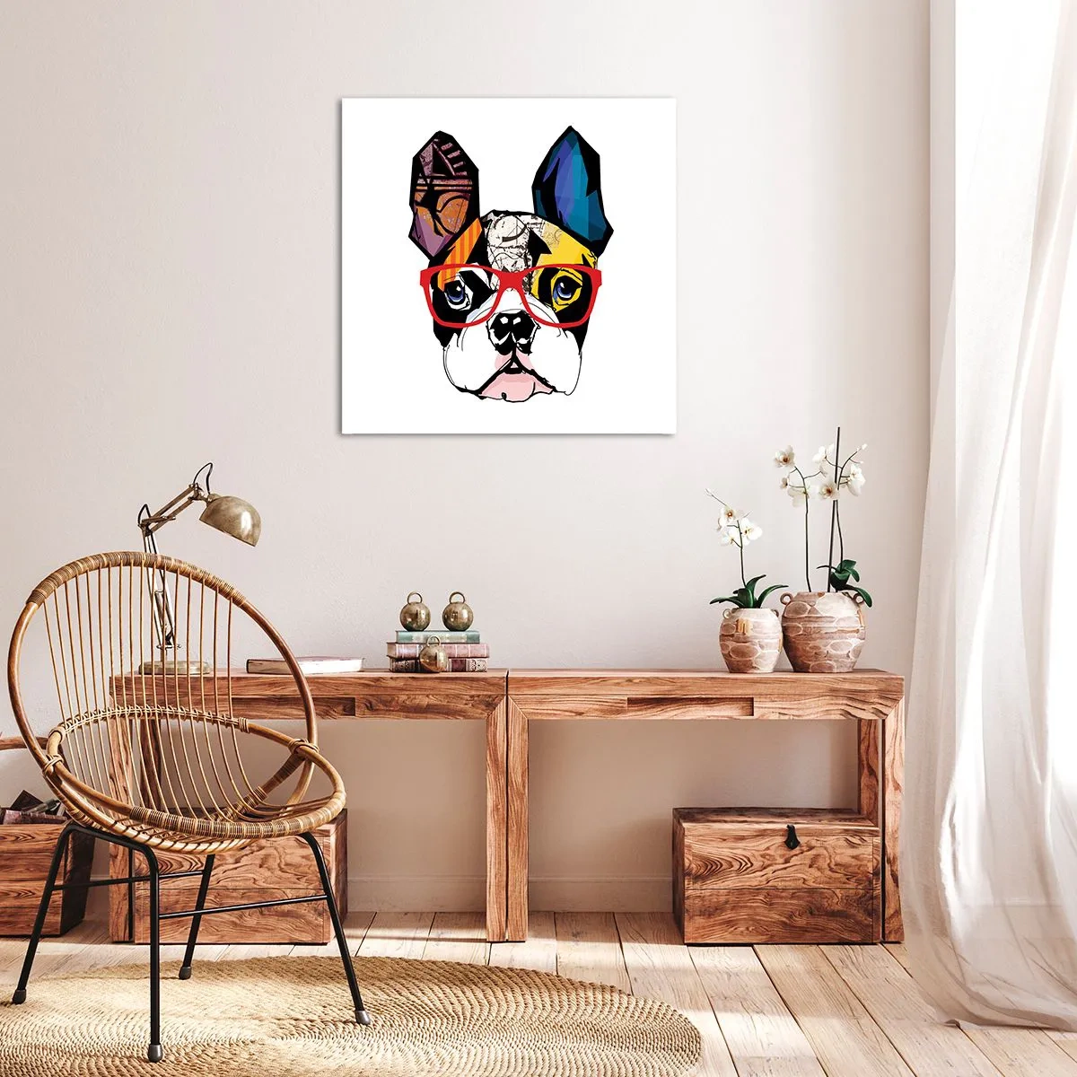 Bild auf Leinwand - Leinwandbild - Intellektuelle - 50x50 cm