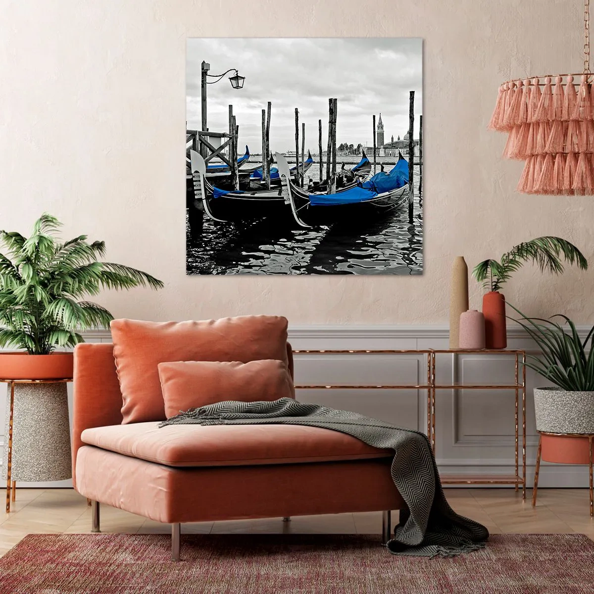 Bild auf Leinwand - Leinwandbild - Nachdenkliches Venedig - 70x70 cm