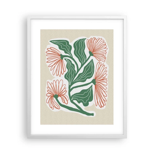 Poster in einem weißen Rahmen - Im Folkstil und modern - 40x50 cm