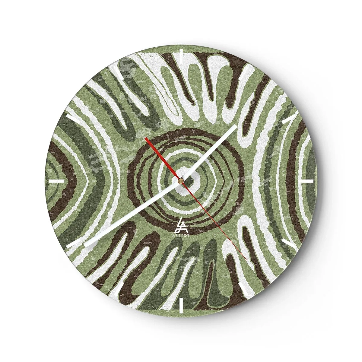 Wanduhr - Glasuhr - Explosion von Emotionen - 40x40 cm