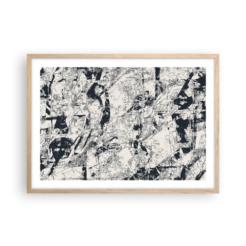 Poster in einem Rahmen aus heller Eiche - Durchdringung der Gegensätze - 70x50 cm