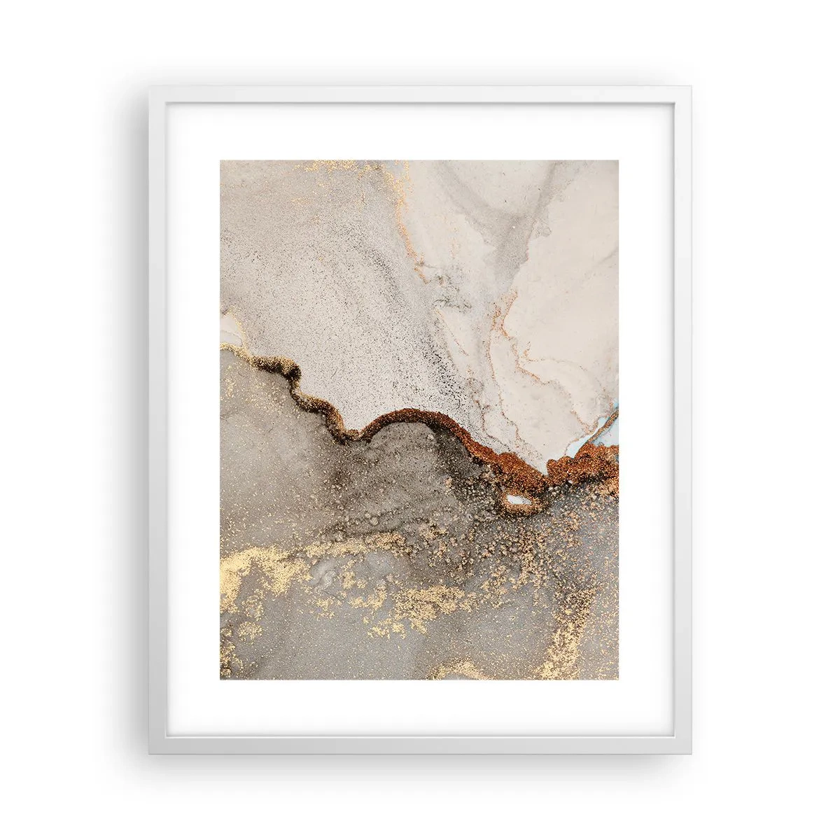 Poster in einem weißen Rahmen - An der Grenze der Farben - 40x50 cm