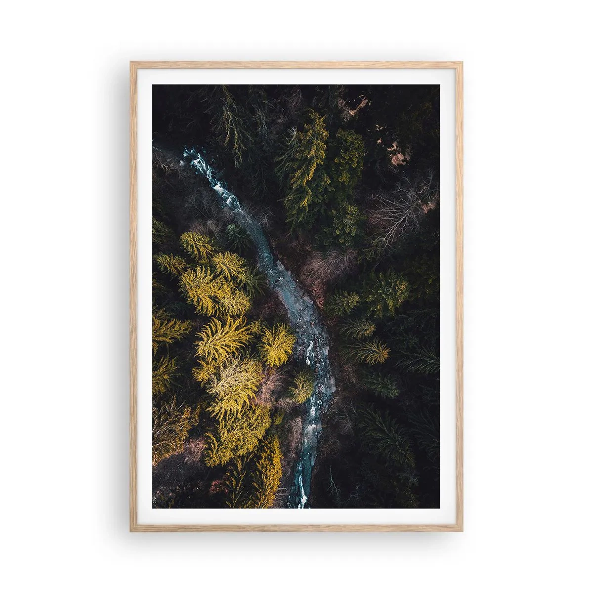 Poster in einem Rahmen aus heller Eiche - Schnell und immer schneller - 70x100 cm