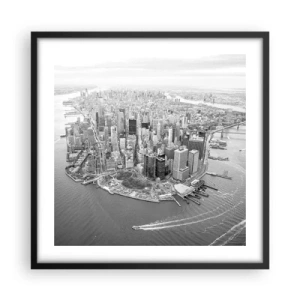 Poster in einem schwarzem Rahmen - Und wie kann es man nicht lieben? - 50x50 cm