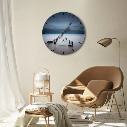 Wanduhr - Glasuhr - Nachdenklicher See - 30x30 cm