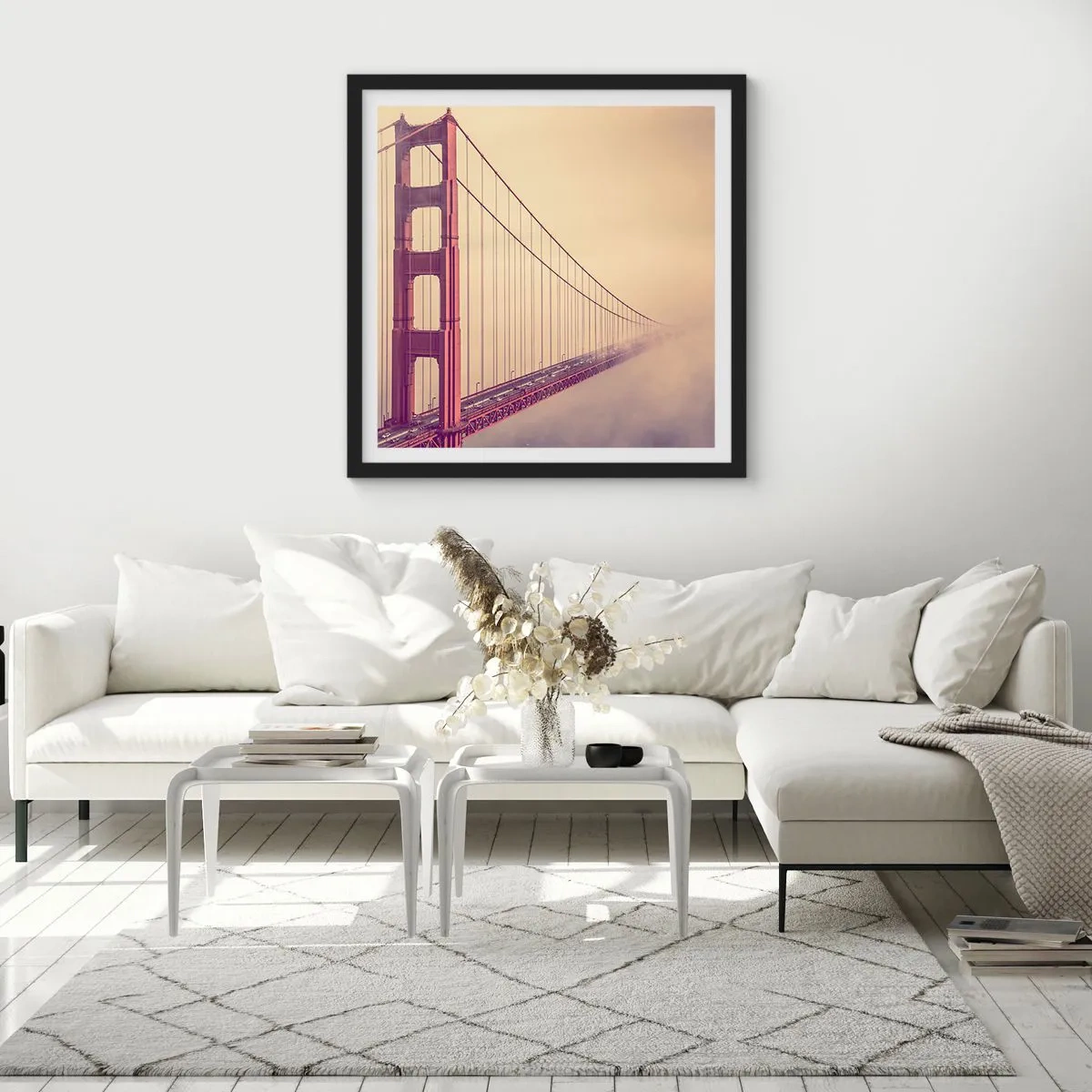 Poster in einem schwarzem Rahmen - Zwischen Himmel und Erde - 40x40 cm