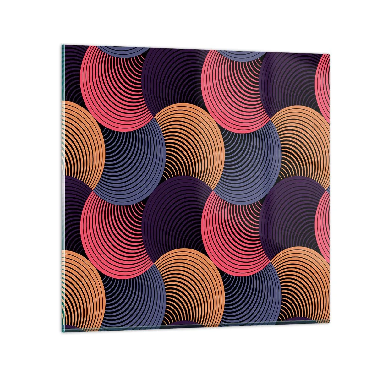 Glasbild - Bild auf glas - Im kreisenden Rhythmus - 70x70 cm