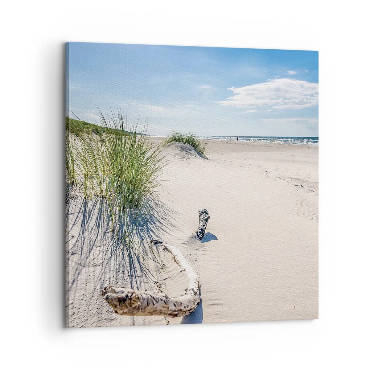 Bild auf Leinwand - Leinwandbild - Der schönste Strand? Ostsee-Strand - 60x60 cm
